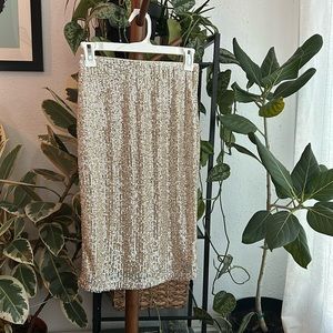 Lulus Sequin Pencil Skirt